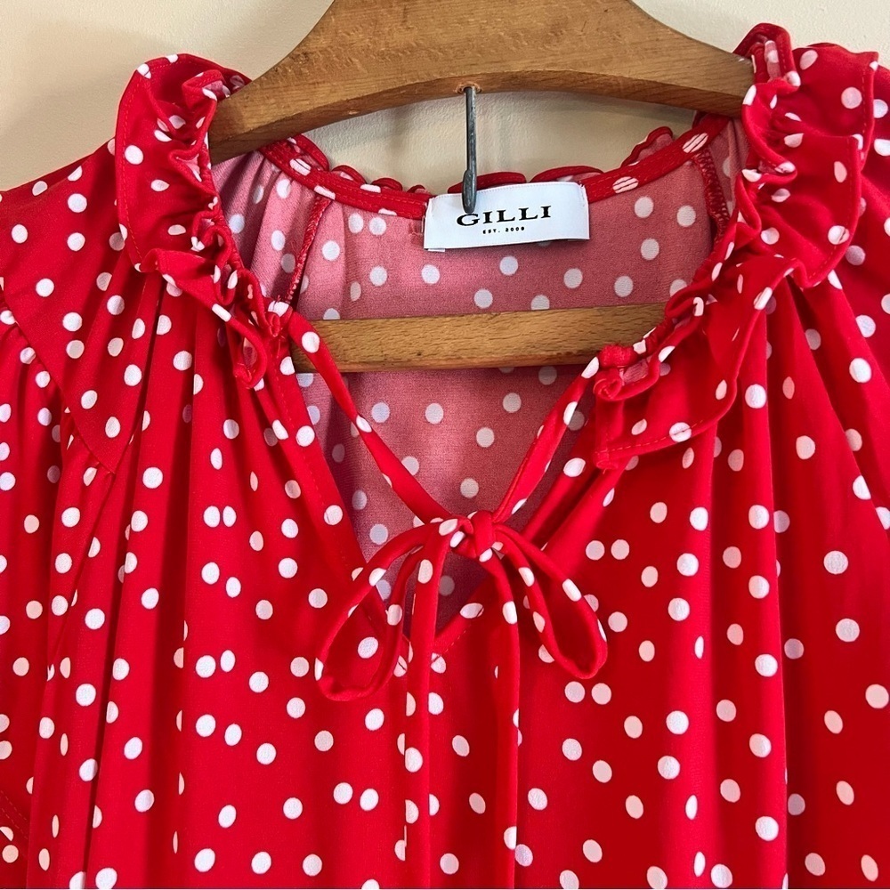 Gilli Red Polka Dot Dress - Picture 2 of 6